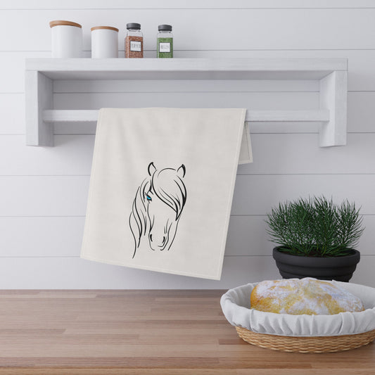Elegant Horse Tea Towels, Farmhouse Kitchen Decor, Animal Lover Gift, Boho Home Accessories, Elegant Equine Kitchen Towels, Unique Horse Art
