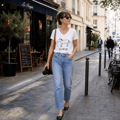 Horse - V-neck Tee
