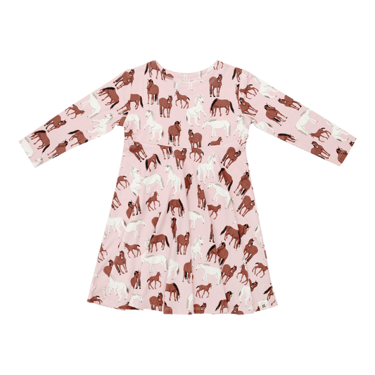 Wild Horses Swirly Girl Dress